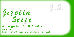 gizella stift business card